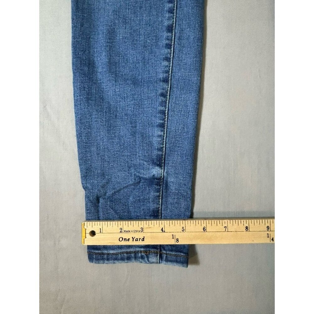 Judy Blue Mid Rise Skinny Jeans Womens 11/30 Blue Stretch Embroidered Distressed - Picture 3 of 10